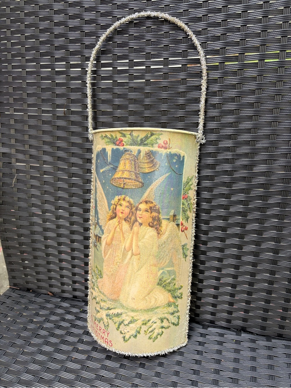 Seasons Of Cannon Falls Vtg Xmas Wall Pocket Angels